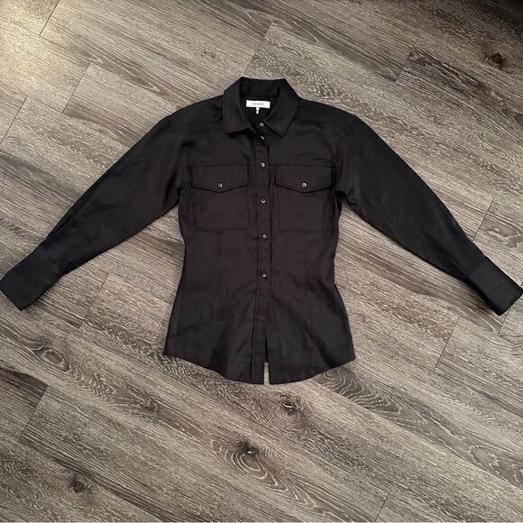 Frame Arie Cutaway Button-Up Shirt - Picture 1 of 8